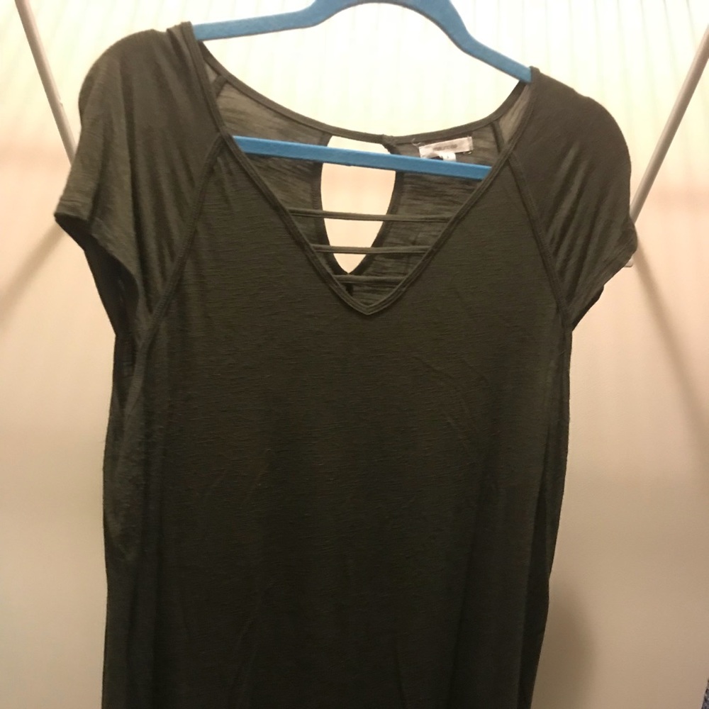 Dark Green V-Neck Tee